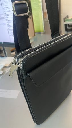 Elegante Herren Umhängetasche schwarz Nylon