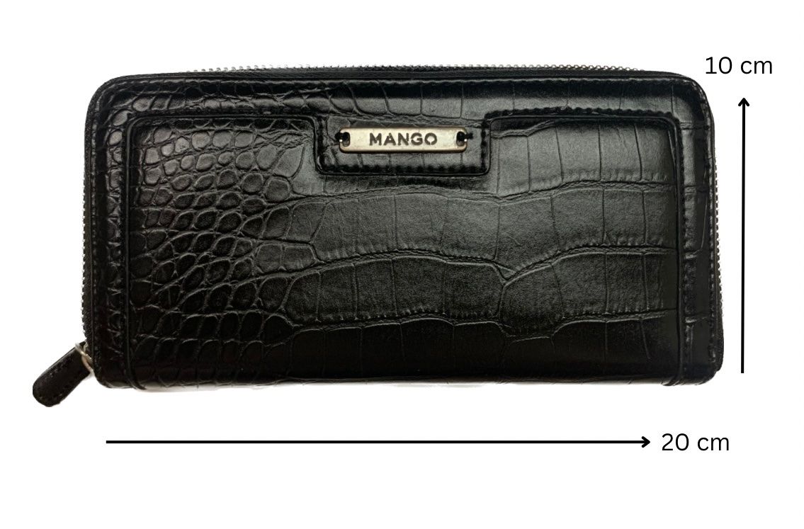 Mango Portamonete: Mango Damenportemonnaie mit Kroko-Effekt – Usato da Basel venduto da Budas 1