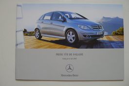 Mercedes-Benz Preisliste B-Klasse, 2005