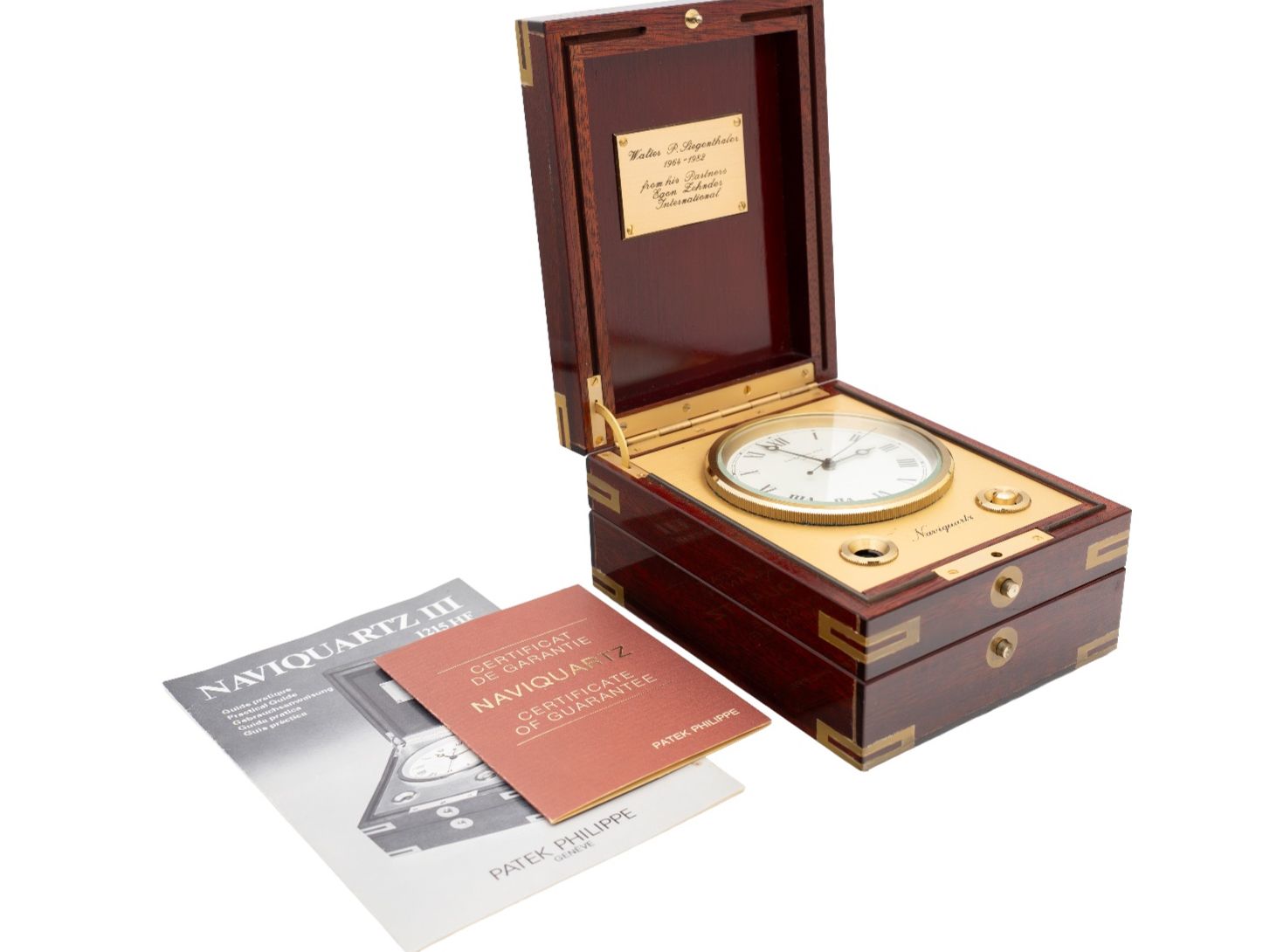 Patek Philippe Orologi da terra & Orologi da parete: Patek Philippe Desk clock Naviquartz III Full set – Usato da Genève venduto da aspaklariacollection 1
