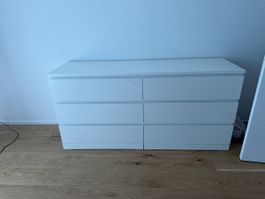Malm Kommode weiss 6 Schubladen 160x78 cm guter Zustand