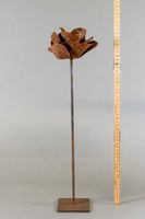 Dekorativer Kerzenständer - Rose aus Metall Rostoptik 500 mm