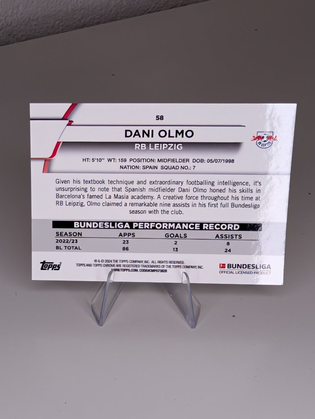 Topps Carte collezionabili: Dani Olmo 30/50 RB Leipzig Topps Chrome – Nuovo (secondo la descrizione) da Hunzenschwil venduto da BRPCards 2