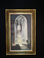 Gemälde Carl Paeschke Kirche Ascona 1955 gerahmt 57x88cm
