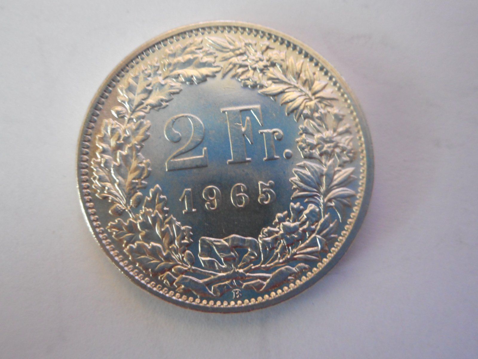 Tutti le monete: 2 Fr. 1965 silber  unz/stgl – Nuovo (secondo la descrizione) da Kriegstetten venduto da pizlad2010