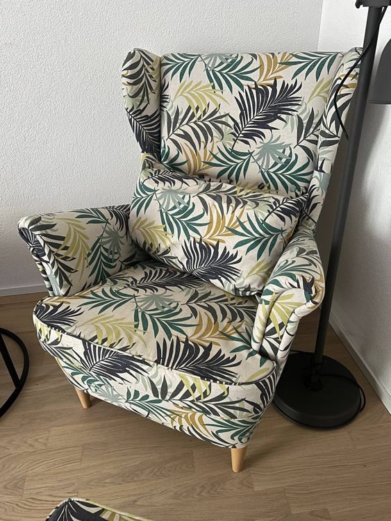 Ohrensessel Ikea STRANDMON + Hocker set Kaufen auf Ricardo