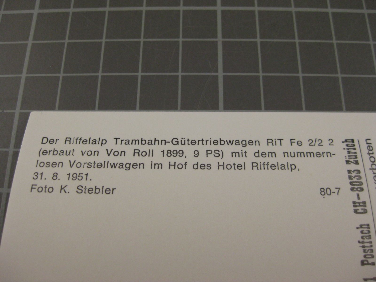 Cartoline postali: AK Riffelalp mit Tram – Nuovo (secondo la descrizione) da Malters venduto da Marosko 2