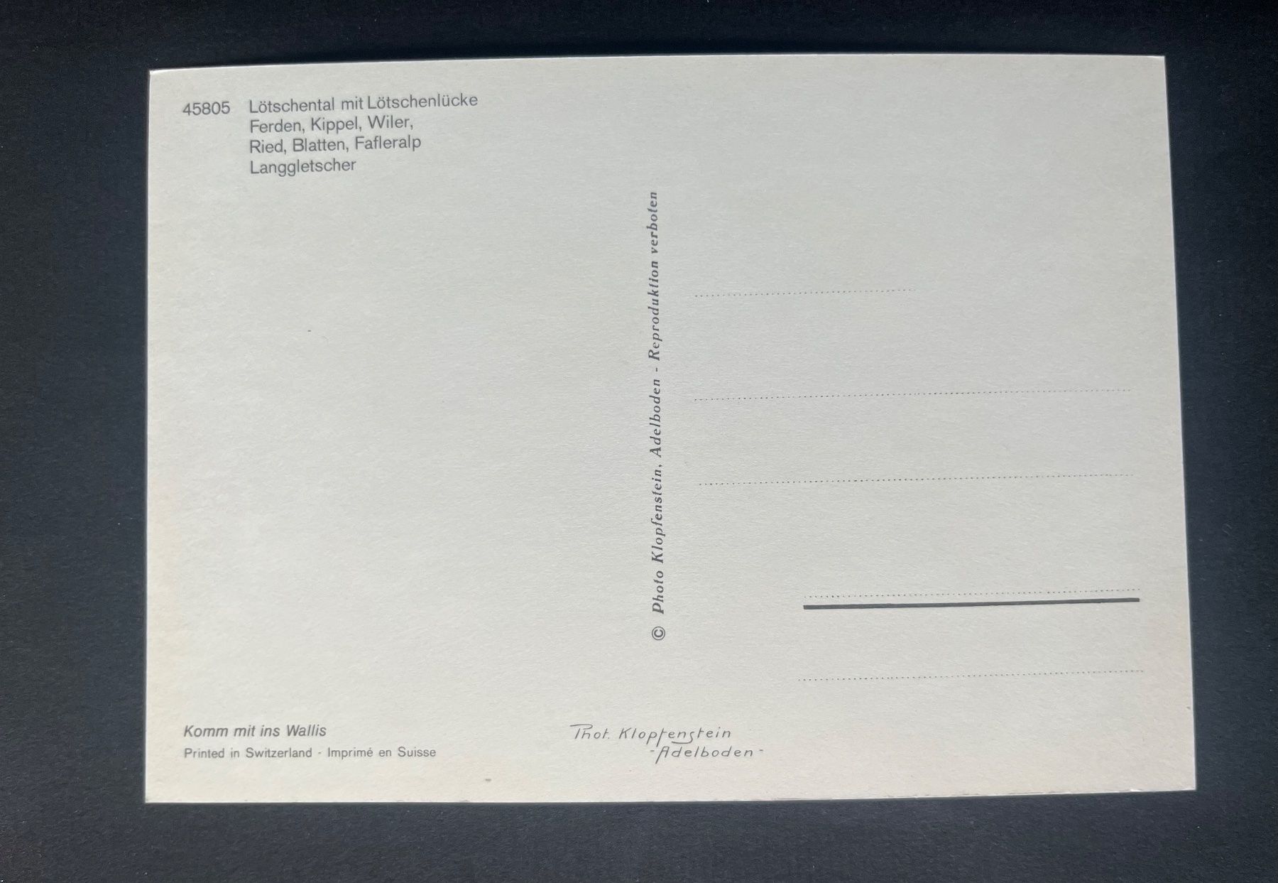 Cartoline postali: Lötschental mit Lötschenlücke Ferden, Kippel, Wiler, Blatten – Usato da Ostermundigen venduto da DaxKarten-75 1