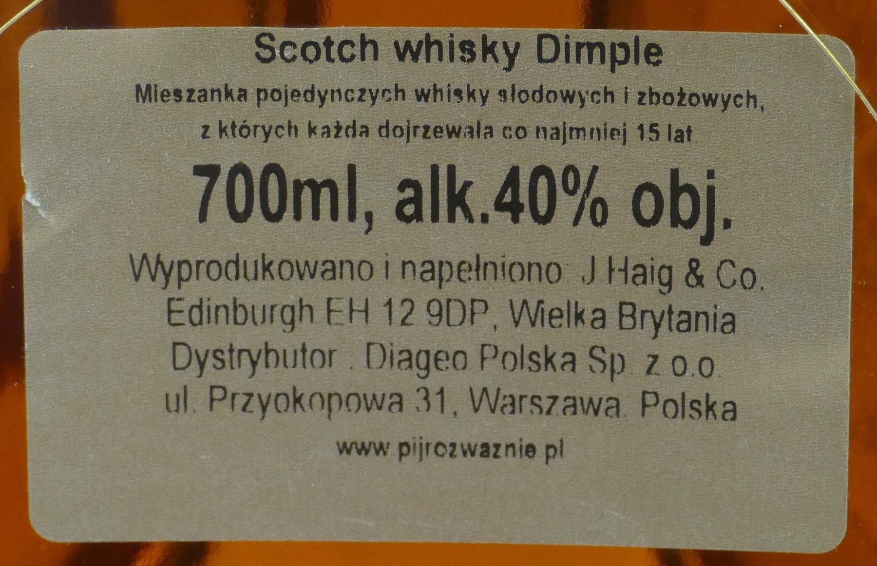 Bevande alcoliche: Dimple 15 Jahre / 1980s – Nuovo e nell'imballaggio originale da Hochdorf venduto da Sukram58 4