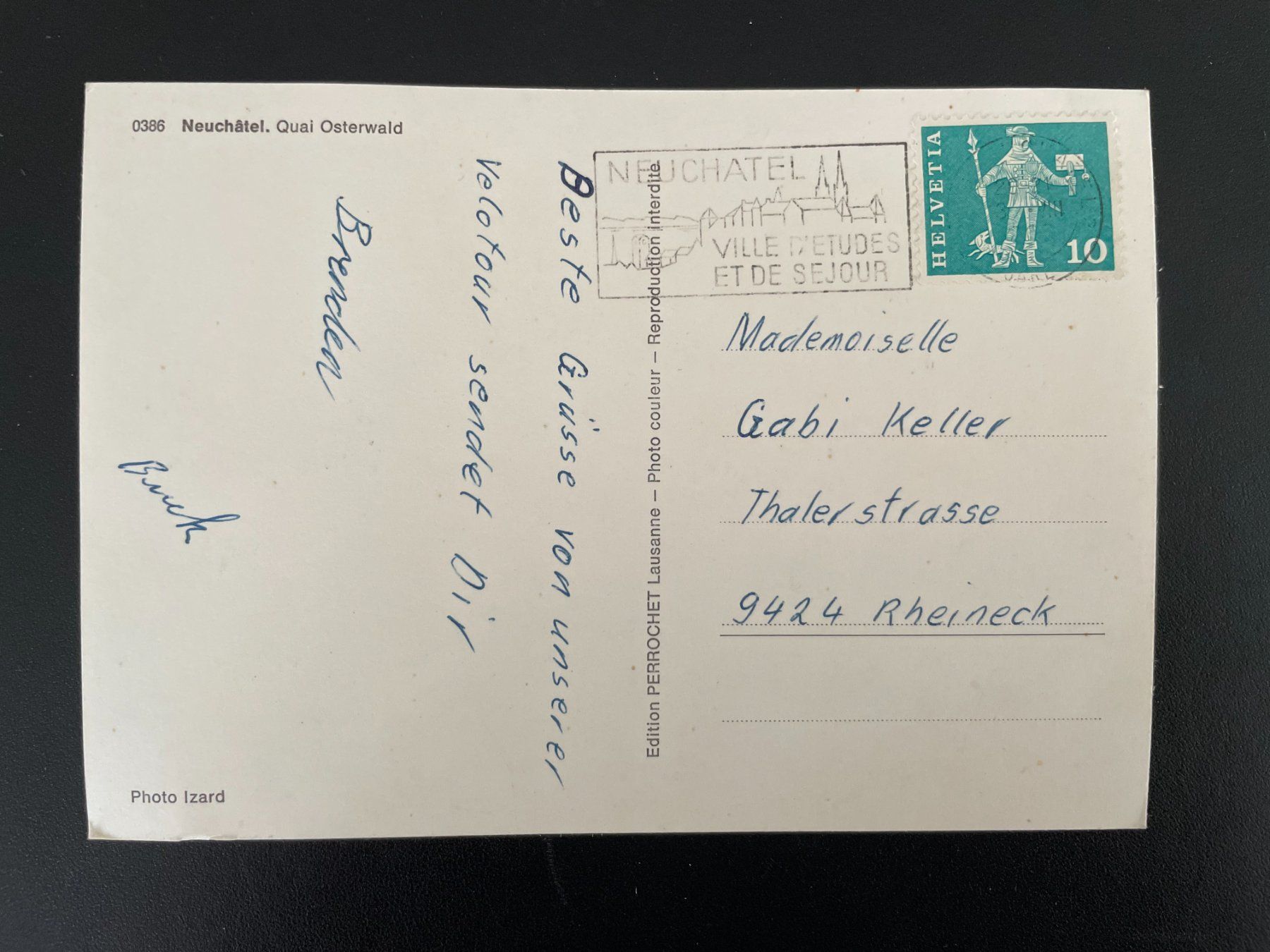 Cartoline postali: AK Neuchâtel, Quai Osterwald – Usato da Thal venduto da Danny82 1