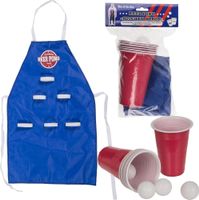 Bier Pong Schürze mit Becherhalterung neu