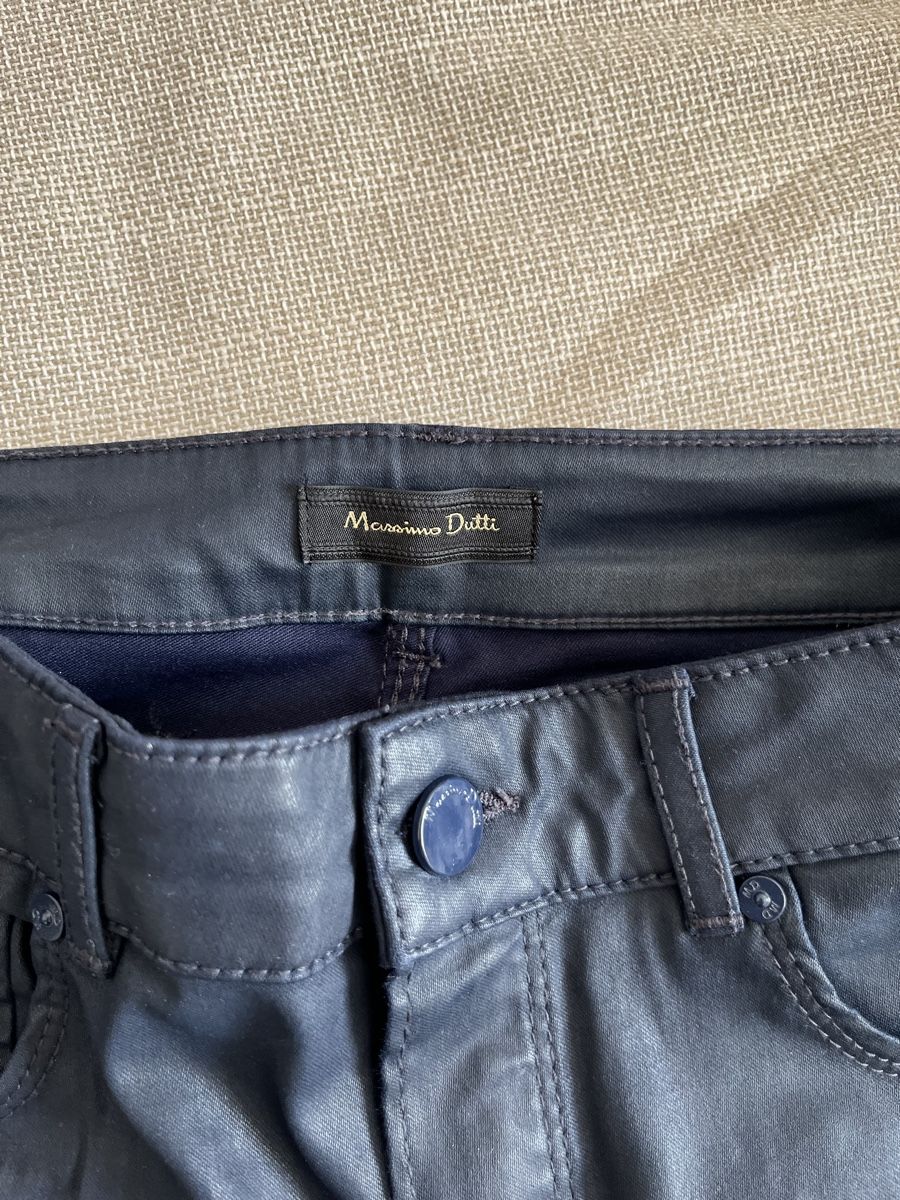 Massimo Dutti Jeans: Massimo Dutti Coated Jeans, Size 38, Dark Blue. – Usato da Mies venduto da Nib2011 8