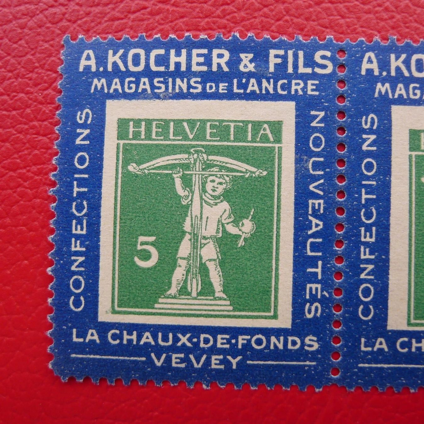 Tutti i francobolli: KOCHERMARKEN 3er 2B, VERSCHOBENE DRUCKE! – Usato da Sursee venduto da Luzernerraute 1