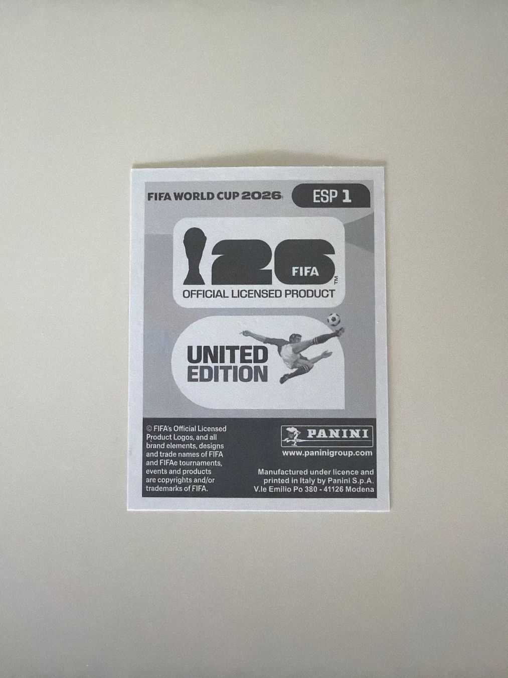 Panini Cartes à collectionner: Panini FIFA 2026 - ESP 1 – Neuf (Voir description) à Nyon par Alex017 1