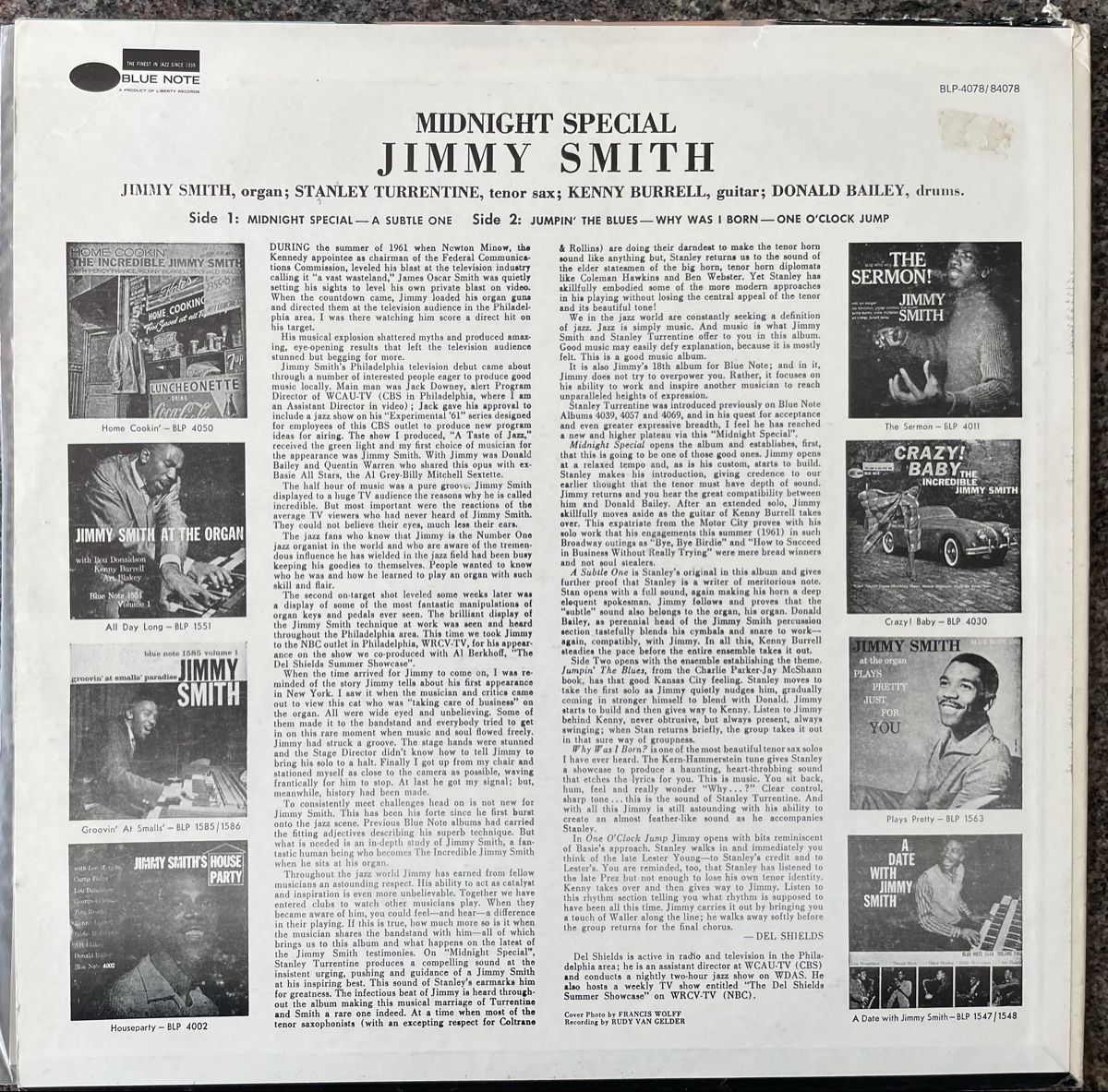 Dischi in vinile: Jimi Smith - Midnight Special - Blue Note Vinyl LP – Usato da Olten venduto da Bluespapst 2