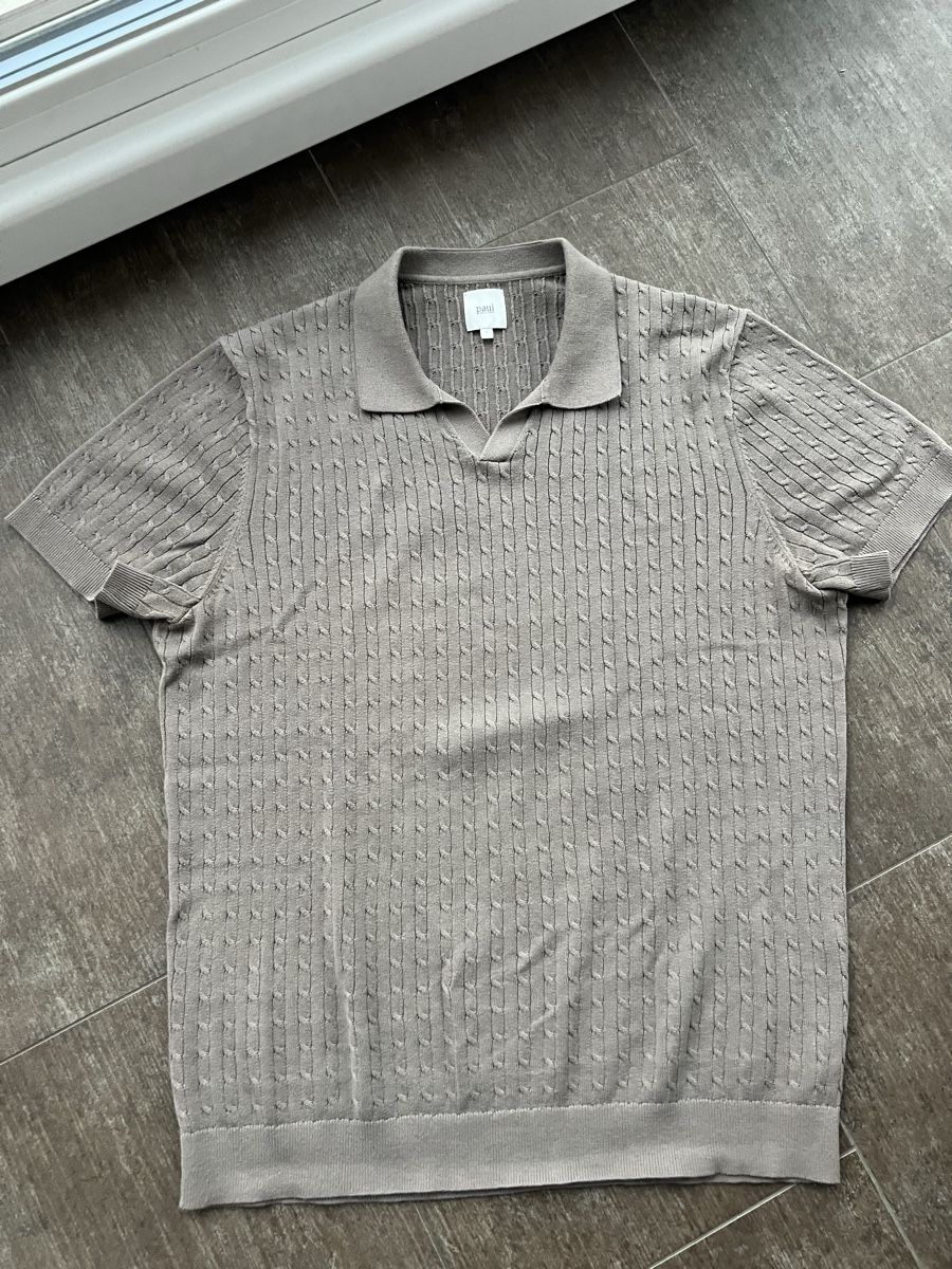 Magliette Polo: Strickpoloshirt Paul Kabelmuster Gr. L Kurzarmpullover – Usato da Gutenswil venduto da Freetibet1 1