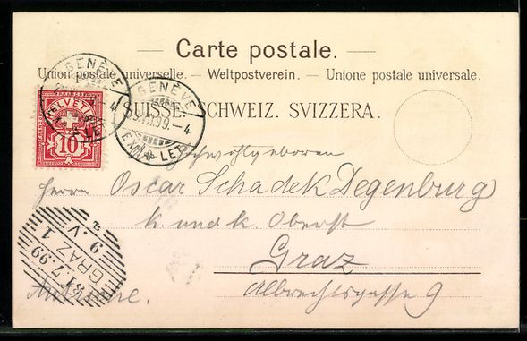 Cartoline postali: Litho Geneve, St. Pierre, Général Dufo – Usato da Berlin venduto da bartko-reher 1