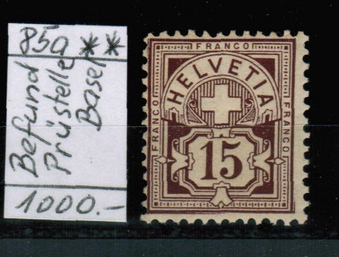Tutti i francobolli: Wertziffer Nr.85a ** postfrisch - Befund BS – Nuovo (secondo la descrizione) da Bern venduto da peri02