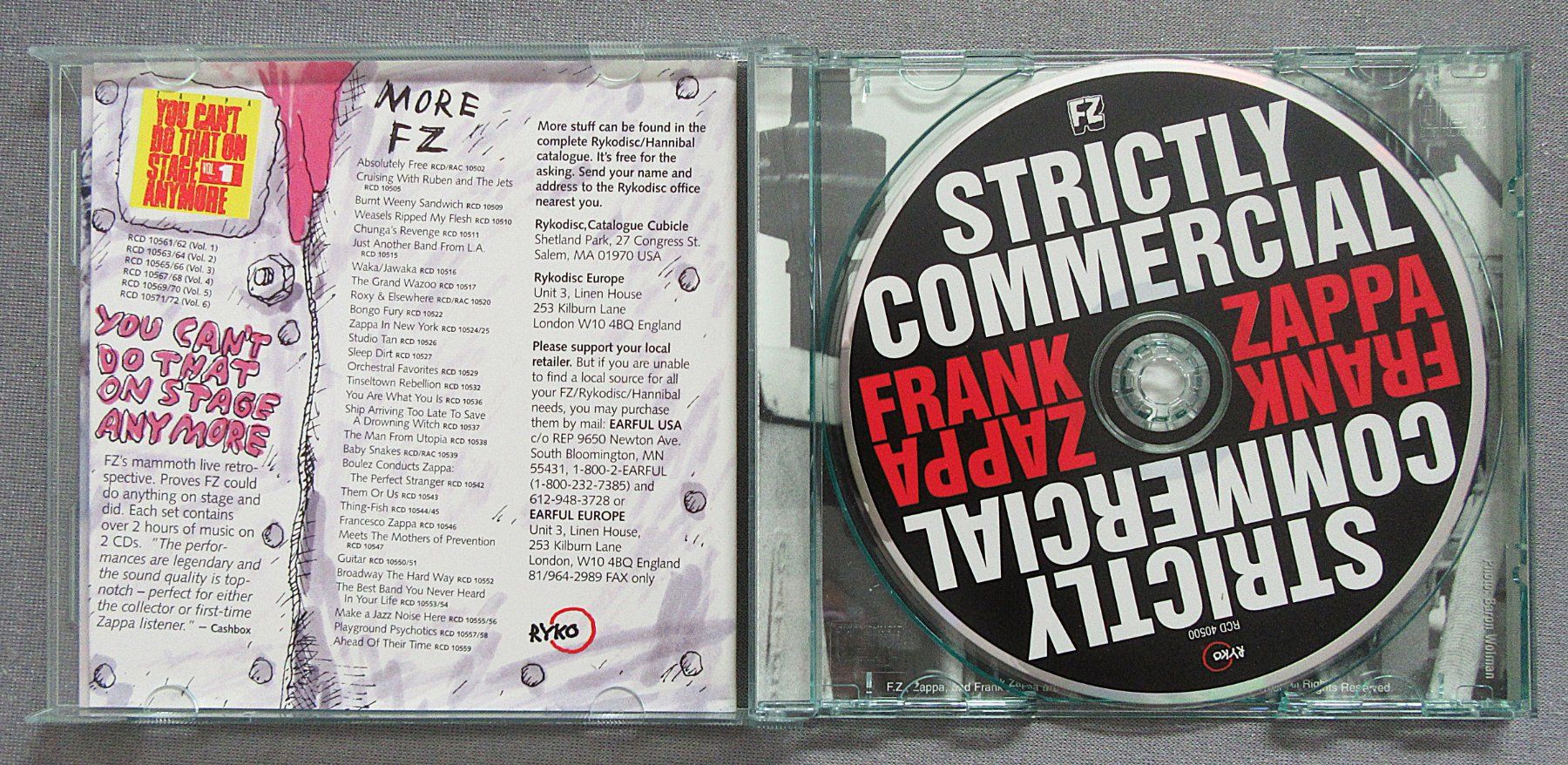 CD: CD - Frank Zappa - Strictly Commercial – Usato da Auenstein venduto da Padabimbim 3