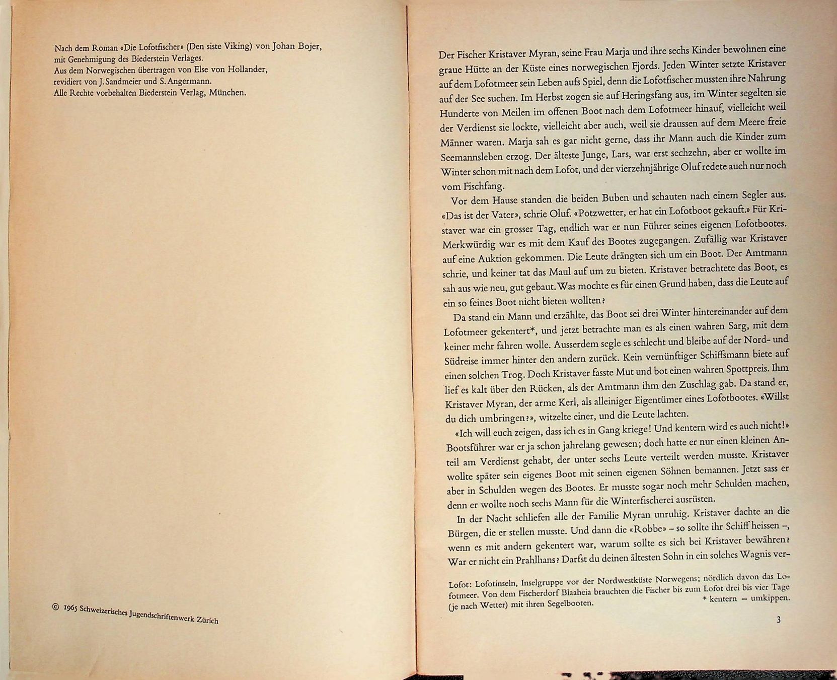 Libri: SJW 913 Johan Bojer Lars der Lofotfischer EA 1965 – Usato da Reitnau venduto da Zaomir 3