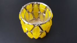 Kerzenvase Gelb