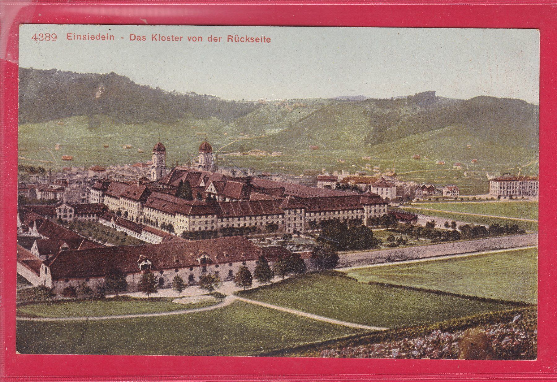 Cartoline postali: EINSIEDELN, DAS KLOSTER VON DER RÜCKSEITE – Usato da Oberrieden venduto da Gebirgsstelze