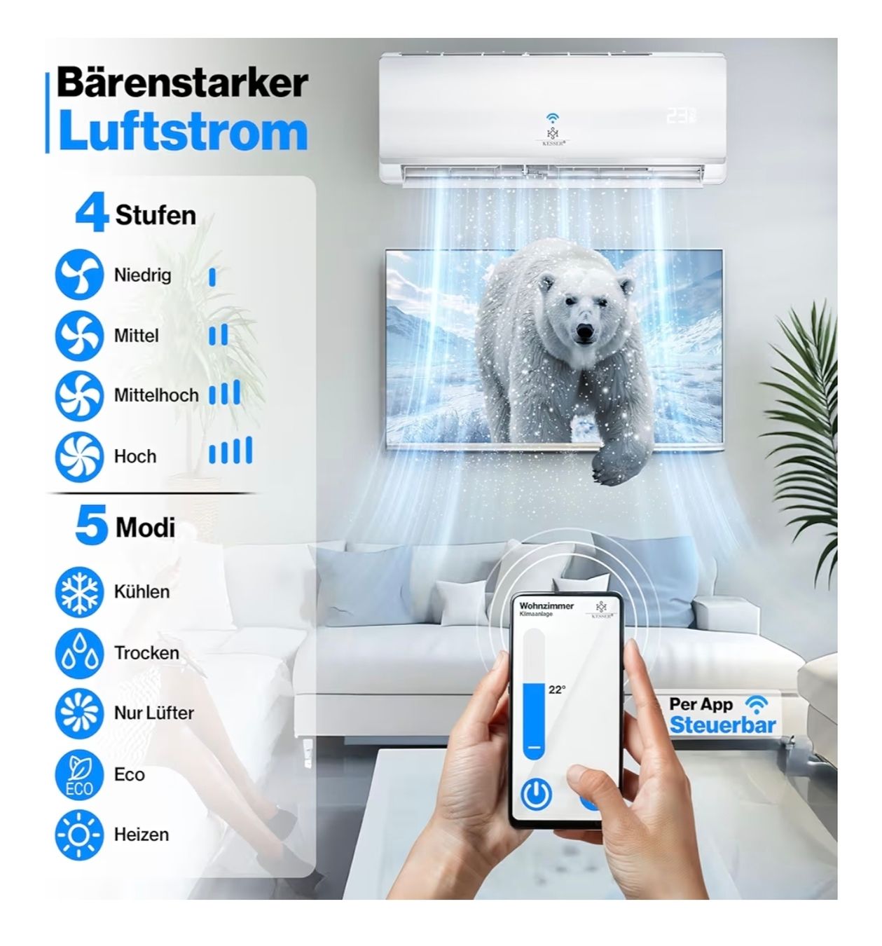 Klimageräte: KESSER Split Klimaanlage mit Aussengerät – Neu (gemäss Beschreibung) aus Schaffhausen von ale_9lgd 5