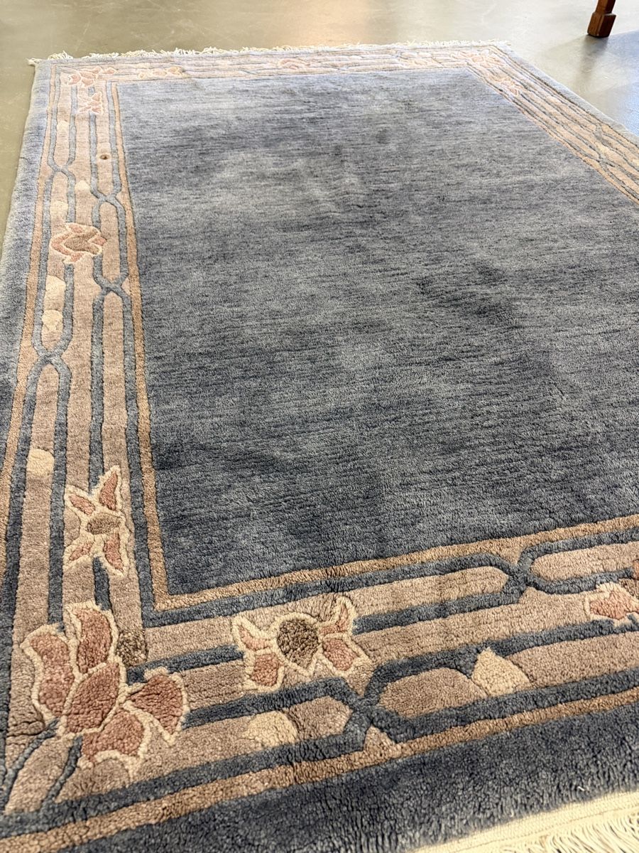 Tappeti: Orientteppich blau mit Blumenmuster, gebrauchter Zustand – Usato da Strengelbach venduto da RaenAntikDesign 4