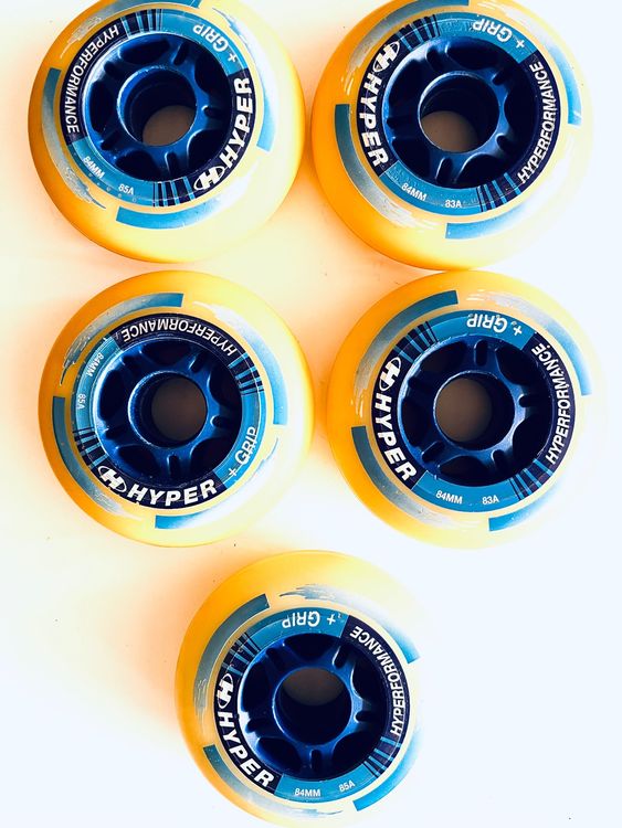 Inlineskates Rollen, 5 Stück, HYPER, 84mm, 83A & 85A, neu (Neu und ...