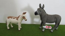 Schleich Esel ( 2 Stück ), guter Zustand