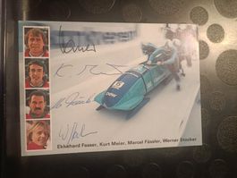 Bob Team Fasser - Olympia Gold 1988 - Handsigniert