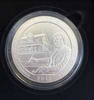(1042) USA, 5 Unzen 2017, Silber in Etui, pp, mit Zertifikat