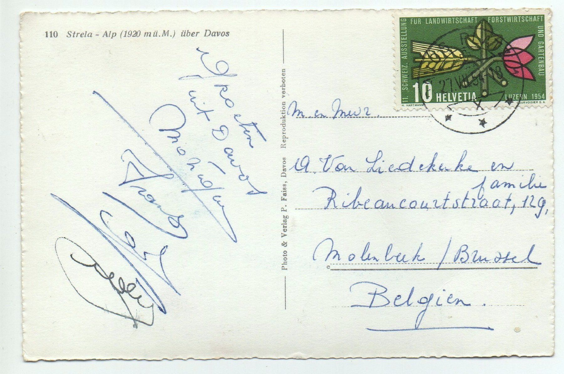 Cartes postales: DAVOS Strela-Alp – D'occasion à Jona par philajona 1