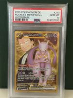 Team Rockets Mewtu Mewtwo ex 240/182 PSA 10 Hyper Rare De