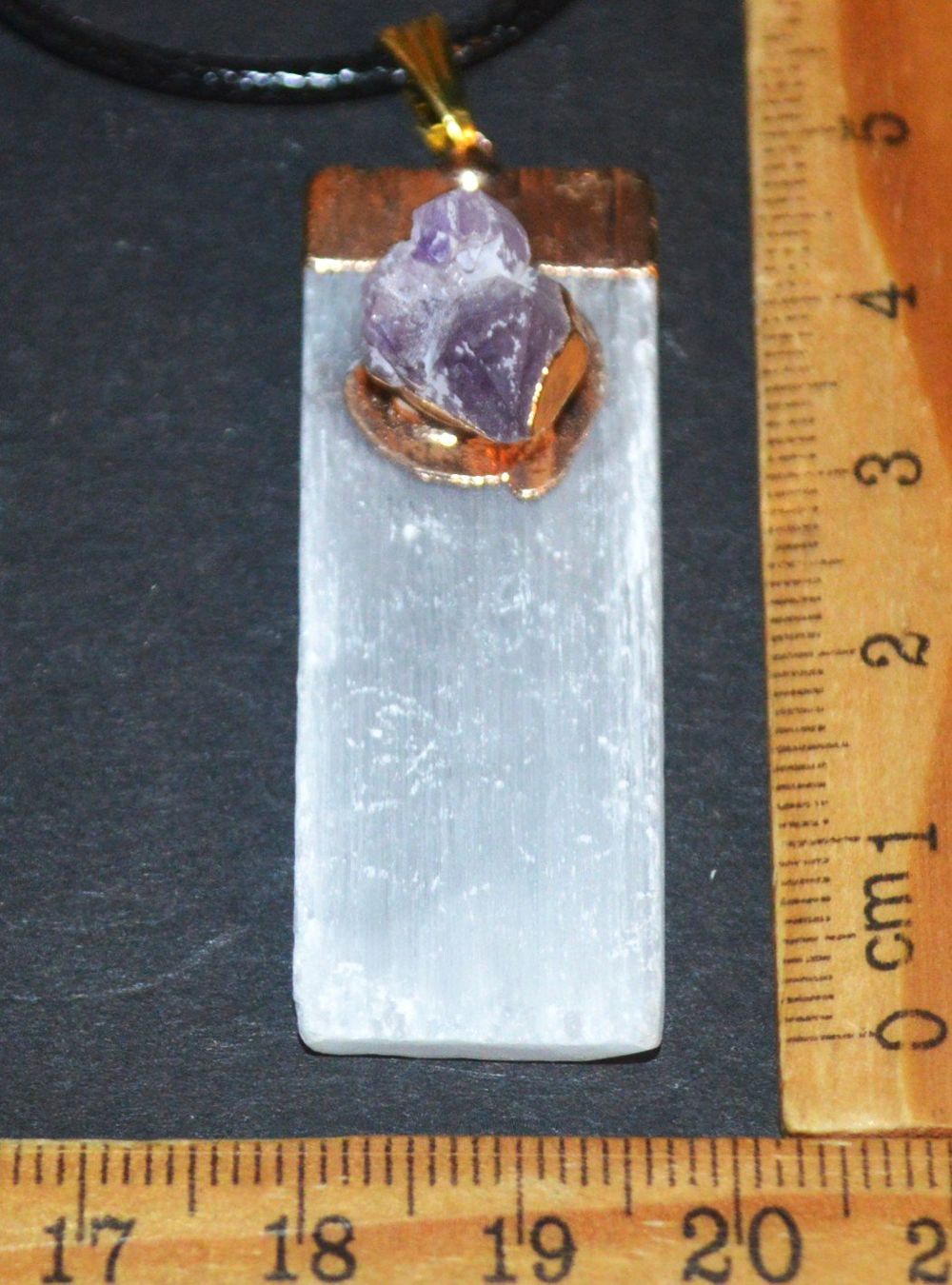 Catenine: Halskette D-1002 – Selenit mit Amethyst – Nuovo e nell'imballaggio originale da Goldiwil (Thun) venduto da han_v5b7 3