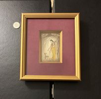 Gerahmte indische Miniatur – Ragini Todi (Rajasthan Schule)