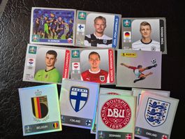 10 x Panini Sticker EM 2020/2021, diverse Länder WM