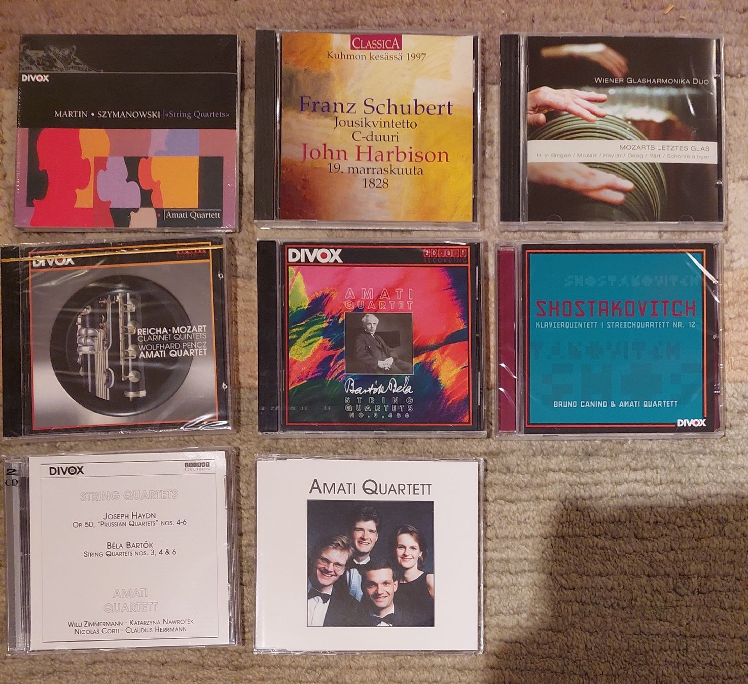 CDs: 9 neuverpackte CDs des Amati Quartettes. – Gebraucht aus Zürich von Cortin