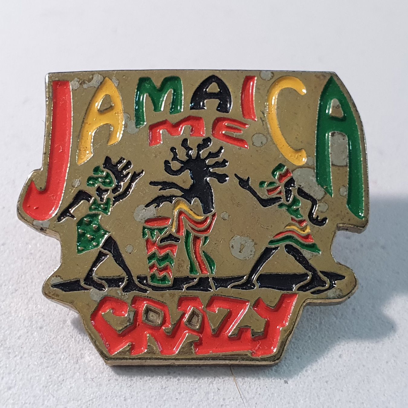 Placchette & Badge: AA148 - Pin JAMAICA   /  ME CRAZY – Usato da Reinach BL venduto da Boston-Verkauf