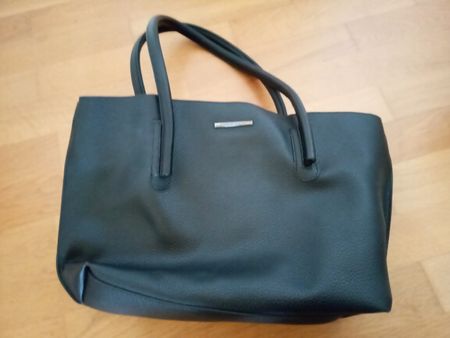 Tasche schwarz Kunstleder Damen Shopper guter Zustand