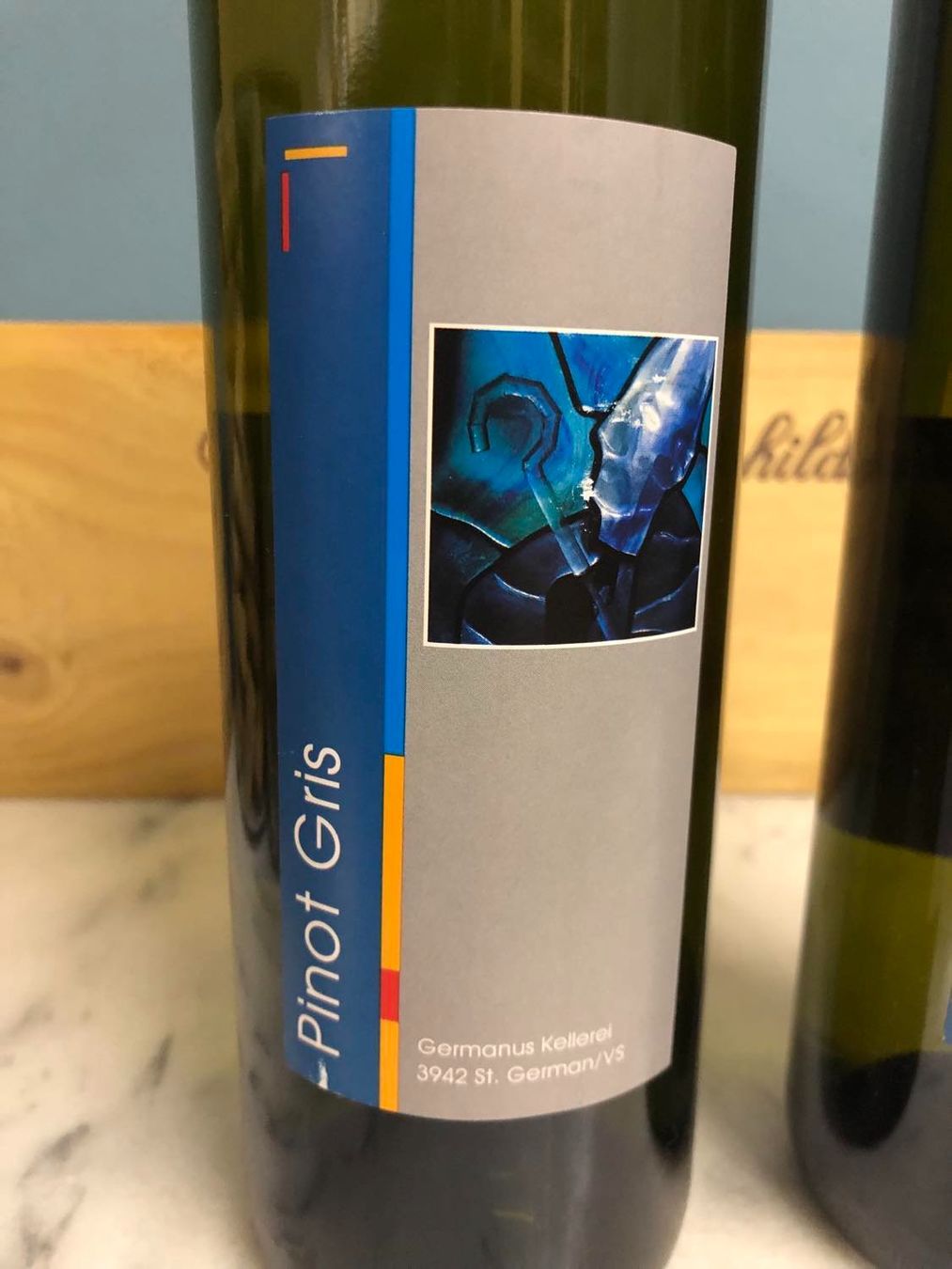 Wein: 2 FLASCHEN 2022 PINOT GRIS GERMANUS KELLEREI – Neu und originalverpackt aus Münchenstein von weinundspirituosen 2
