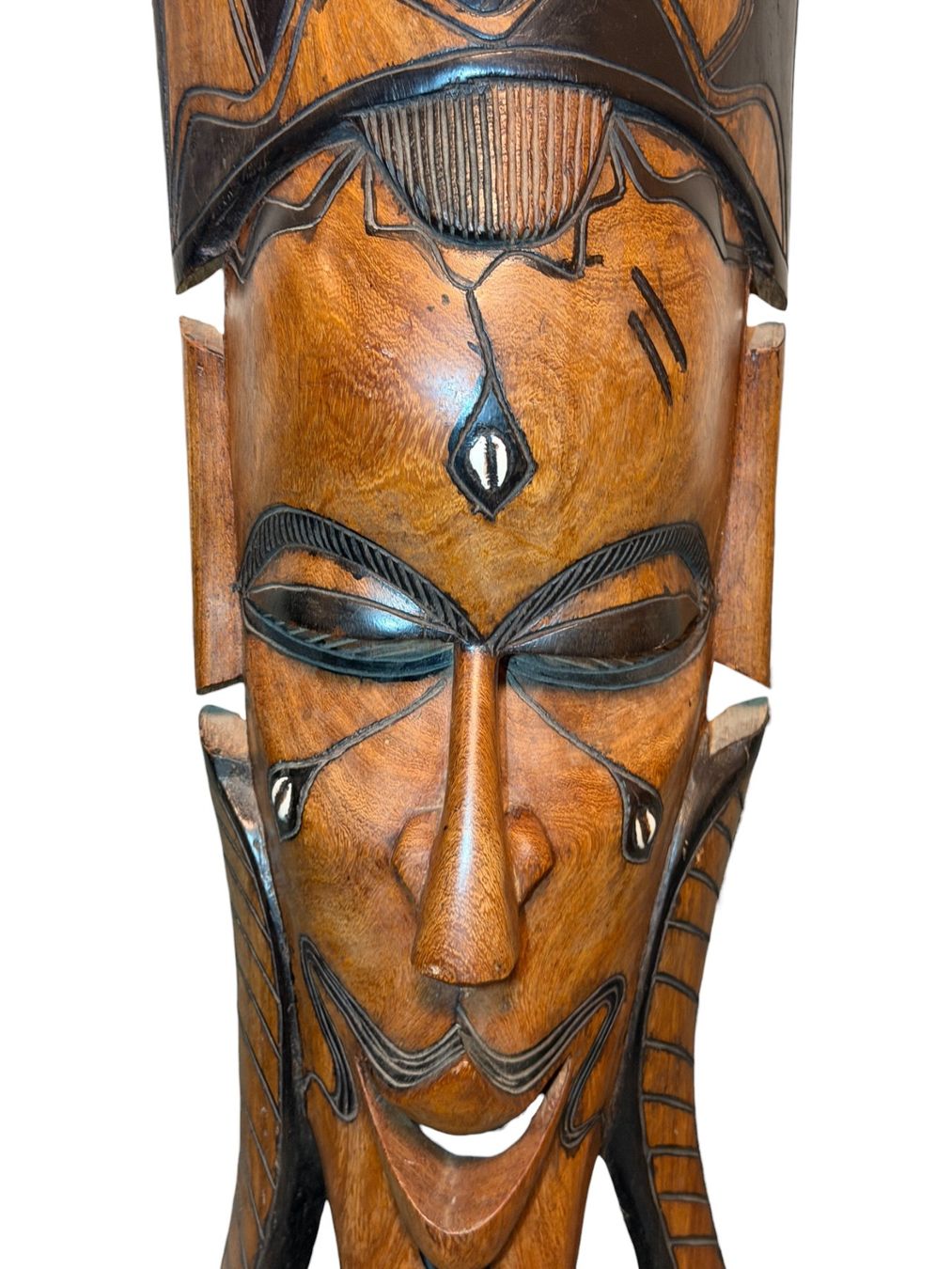 Internationale Kunst: Masque africain traditionnel en bois, parfait état! – Gebraucht aus Morges von vintix 2