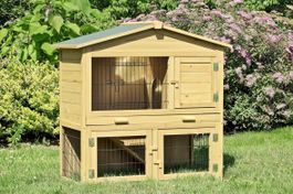 Kaninchenstall + Zinkwanne 102x55x100cm