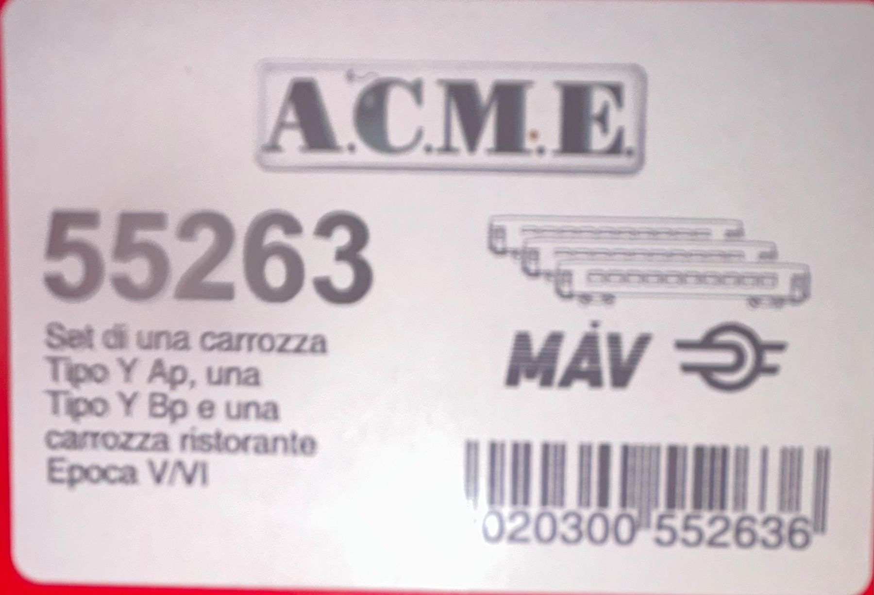 H0/DC ACME 55263 MAV InterCity NEU in OVP (Neu (gemäss Beschreibung ...
