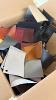 Lot (10 kg) de chutes cuir, similicuir, Alcantara, etc...