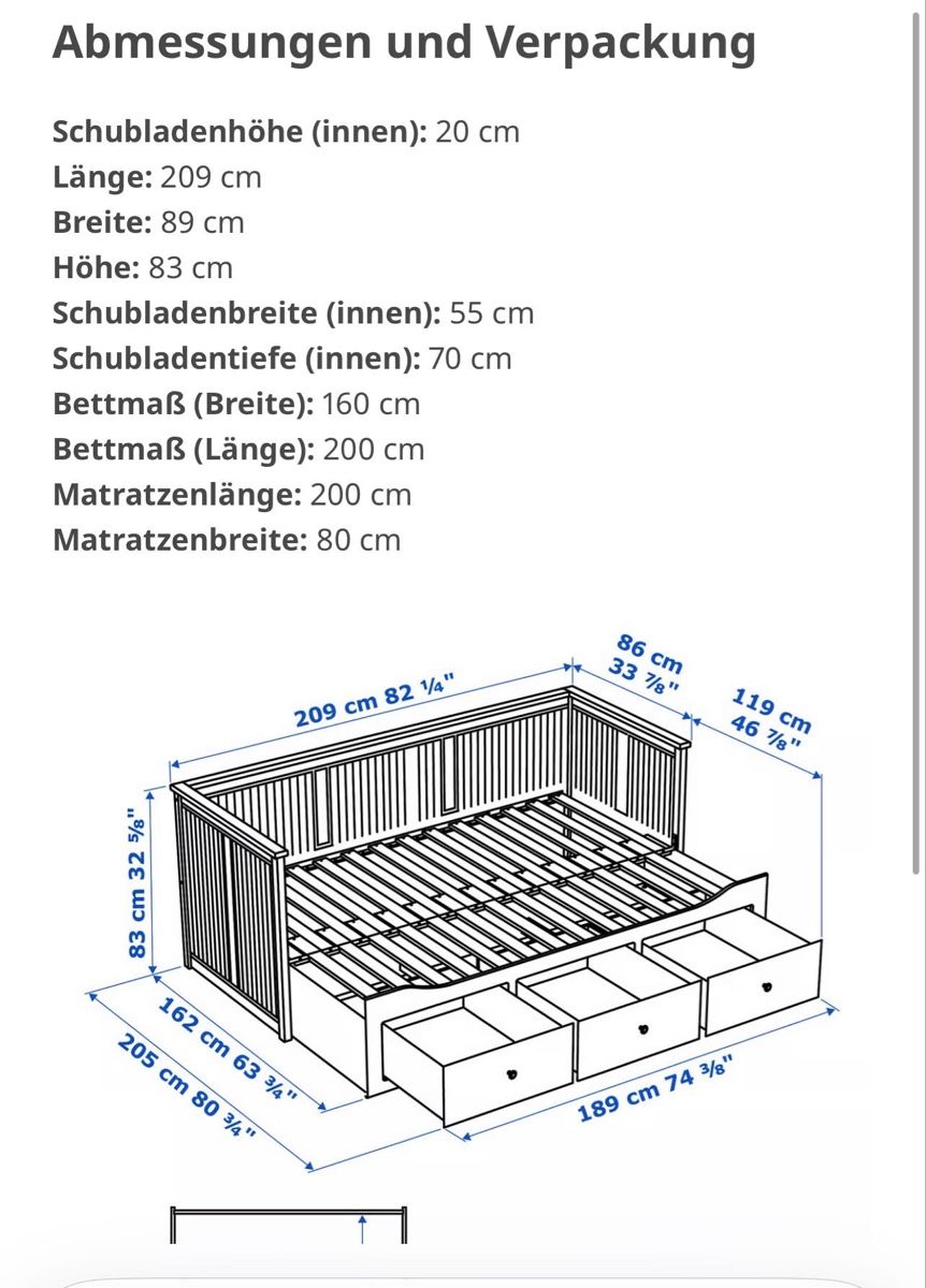 Letti: Ikea Hemnes Tagesbett /Gästebett – Usato da Basel venduto da Sunset1948 7