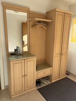 Garderobenschrank Holz mit Spiegel und Schuhschrank 180x200