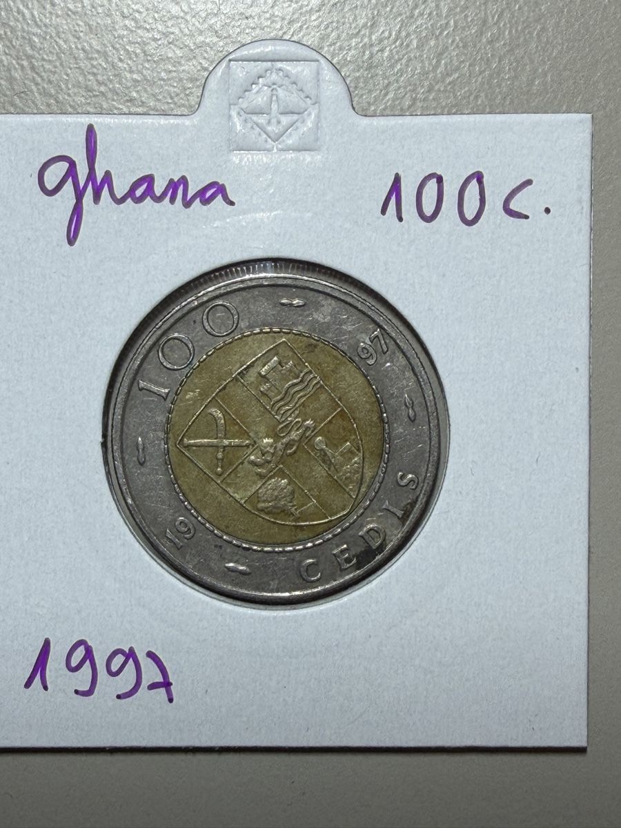 Toutes les monnaies: Ghana - 100 cedis - 1997 – D'occasion à Payerne par Mike1682