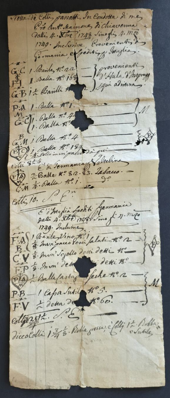Dokumente: 1740 Fuhrmannsbrief ? – Gebraucht aus Opfikon von Pritt04