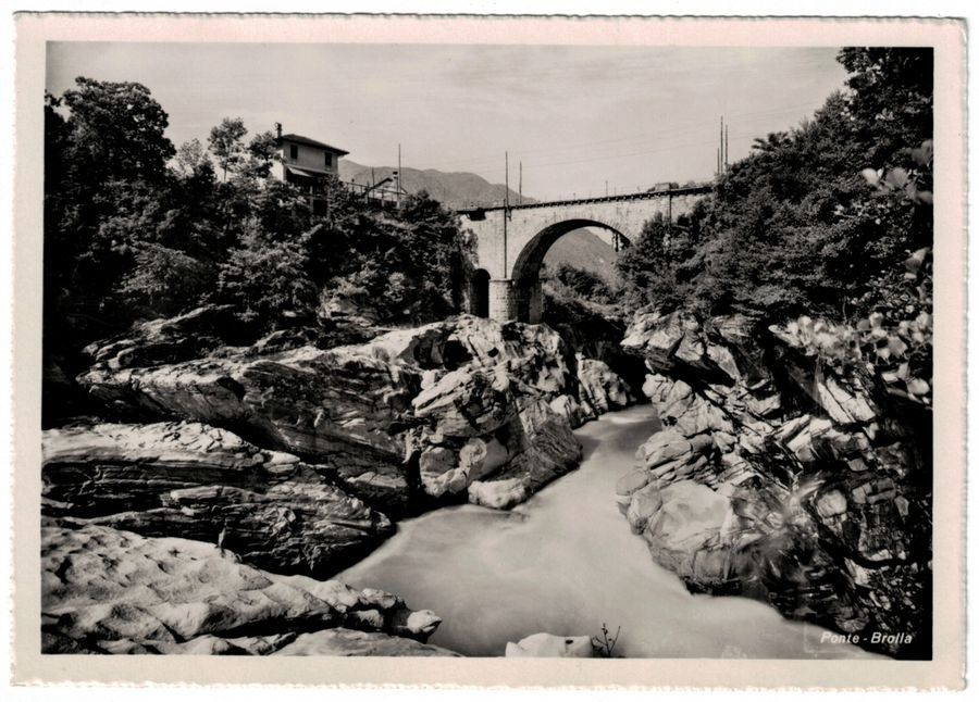Ansichtskarten: Ponte Brolla, verso 1940 – Gebraucht aus Frauenfeld von POML